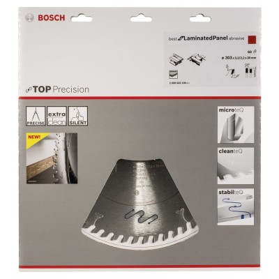 Bosch - Best Serisi Hassas Kesim Aşındırıcı Kaplamalı Lamine Panel için Daire Testere Bıçağı 303*30 mm 60 Diş
