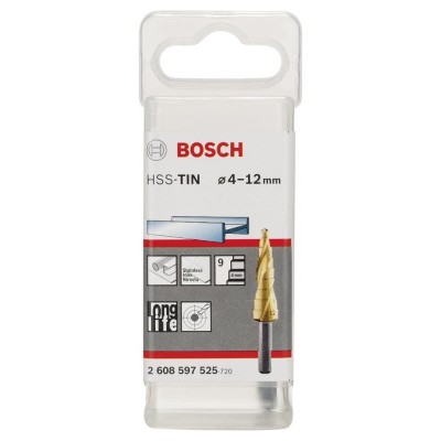 Bosch - HSS-TiN 9 Kademeli Matkap Ucu 4-12 mm