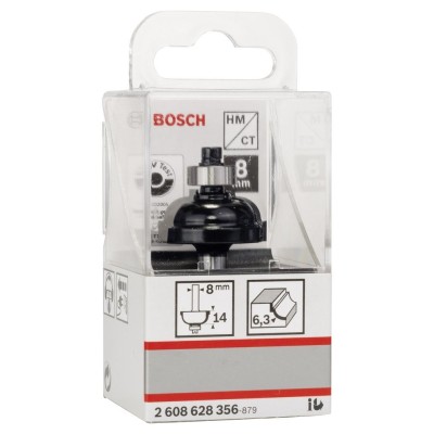 Bosch - Standard Seri Ahşap İçin Çift Oluklu Sert Metal Kenar Biçimlendirme Frezesi 8*28,5*54mm