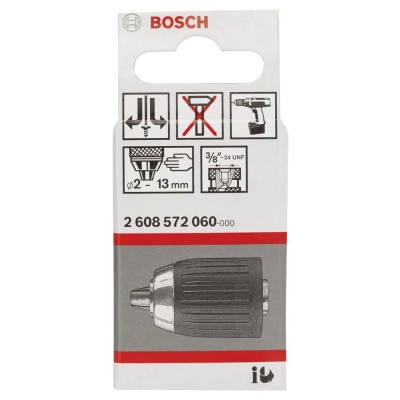 Bosch - 2-13 mm - 3/8''-24 Anahtarsız Mandren