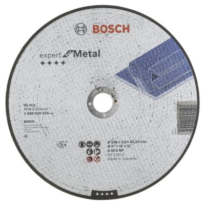 Bosch - 230*3,0 mm Expert Serisi Düz Metal Kesme Diski (Taş)