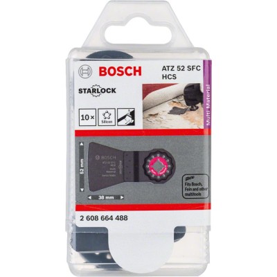 Bosch - Starlock - ATZ 52 SFC - HCS Yumuşak Silikon ve Boya Artıkları İçin Esnek Raspa Bıçağı 10'lu