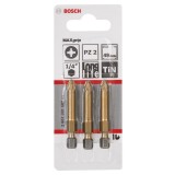 Bosch - Max Grip Serisi Vidalama Ucu PZ 2*49 mm 3'lü