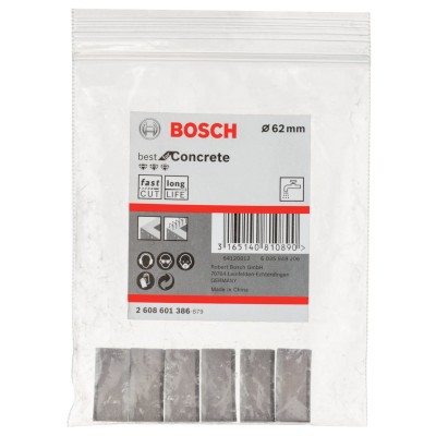 Bosch - Best Serisi Elmas Sulu Karot Uç Segmanı 62 mm İçin 6 Parça