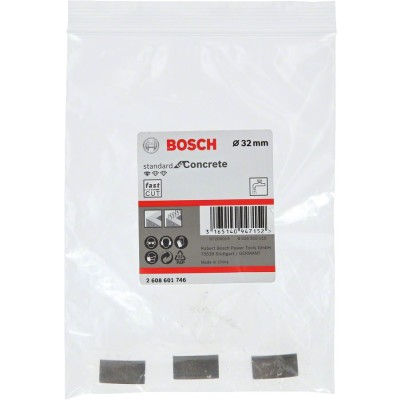 Bosch - Standard Seri Sulu Elmas Karot Ucu Segmanı 32mm G1/2'' 3'lü