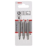 Bosch - Çift Taraflı Vidalama ucu PH1/2/3*60 mm 3'lü
