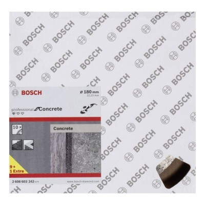 Bosch - Standard Seri Beton İçin, 9+1 Elmas Kesme Diski Set 180 mm