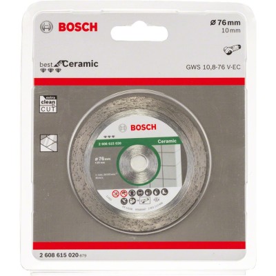 Bosch - Best Serisi Seramik İçin GWS 12V-76 Uyumlu Elmas Kesme Diski 76 mm