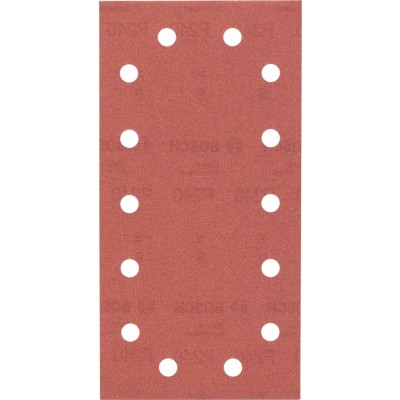 Bosch - Titreşimli Zımpara Kağıdı 10'lu, 115 x 230 mm 240 Kum 14 Delik