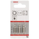Bosch - Extra Hard Serisi Vidalama Ucu T20*25 mm 3'lü
