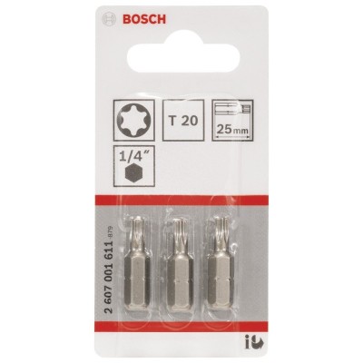 Bosch - Extra Hard Serisi Vidalama Ucu T20*25 mm 3'lü