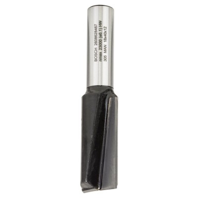 Bosch - Standard Seri Ahşap İçin Çift Oluklu, Sert Metal Ekstra Uzun Düz Freze Ucu 12*18*81mm