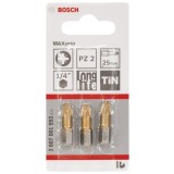 Bosch - Max Grip Serisi Vidalama Ucu PZ 2*25 mm 3'lü