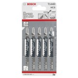 Bosch - Hızlı Kesim Serisi Ahşap İçin T 144 D Dekupaj Testeresi Bıçağı - 5'Li Paket