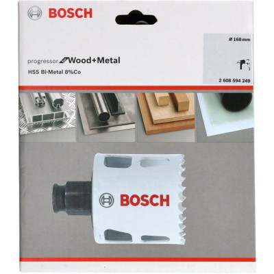 Bosch - Yeni Progressor Serisi Ahşap ve Metal için Delik Açma Testeresi (Panç) 168 mm
