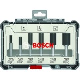 Bosch - Profesyonel 6 Parça Düz Freze Ucu Seti 8 mm Şaftlı