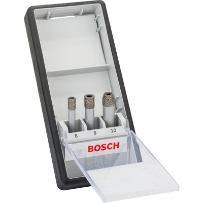 Bosch - Standard Seri, Matkap İçin Seramik Kuru Elmas Delici Seti 3 Parça 6/8/10*33 mm