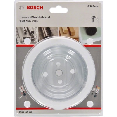 Bosch - Yeni Progressor Serisi Ahşap ve Metal için Delik Açma Testeresi (Panç) 102 mm