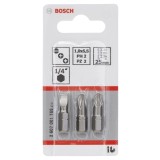 Bosch - 3 Parçalı Extra Hard Serisi Vidalama Ucu Seti PH2/PZ2/SL1,0*25 mm