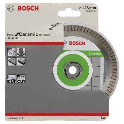 Bosch - Best Serisi Seramik İçin, Extra Temiz Kesim Turbo Segman  Elmas Kesme Diski 125 mm