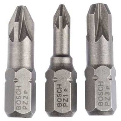 Bosch - 3 Parçalı Extra Hard Serisi Vidalama Ucu Seti PZ1/2/3*25 mm