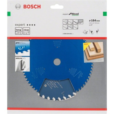 Bosch - Expert Serisi Ahşap için Daire Testere Bıçağı 184*30 mm 40 Diş