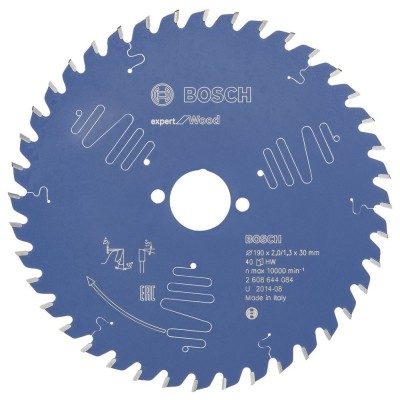 Bosch - Expert Serisi Ahşap için Daire Testere Bıçağı 190*30 mm 40 Diş