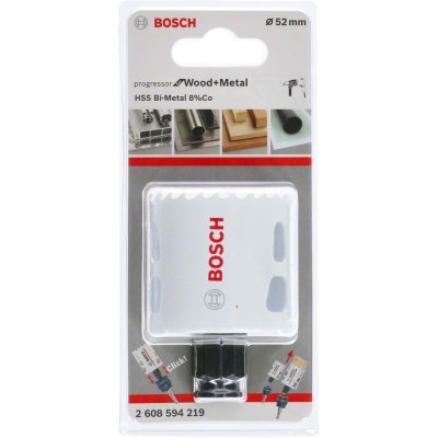Bosch - Yeni Progressor Serisi Ahşap ve Metal için Delik Açma Testeresi (Panç) 52 mm