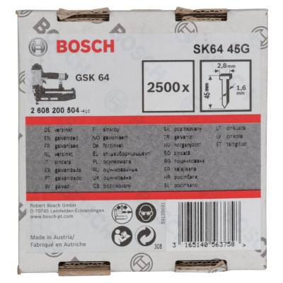 Bosch - GSK 64 Çivisi 45 mm 2500li Galvanizli