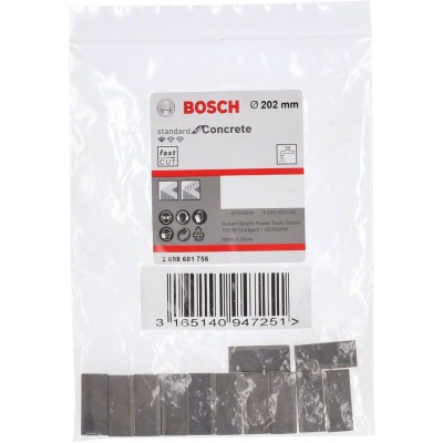 Bosch - Standard Seri Sulu Elmas Karot Ucu Segmanı 202mm 1 1/4'' 12'li
