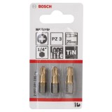 Bosch - Max Grip Serisi Vidalama Ucu PZ 3*25 mm 3'lü