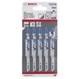 Bosch - Aluminyum İçin T 127 D Dekupaj Testeresi Bıçağı - 5'Li Paket