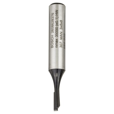 Bosch - Standard Seri Ahşap İçin Tek Oluklu, Sert Metal Düz Freze Ucu 8*3*51 mm