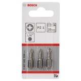 Bosch - Extra Hard Serisi Vidalama Ucu PZ 1*25 mm 3'lü