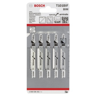 Bosch - Special Serisi Laminant İçin Özel T 101 BIF Dekupaj Testeresi Bıçağı - 5'Li Paket