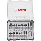 Bosch - Profesyonel 15 Parça Karışık Freze Ucu Seti 8 mm Şaftlı
