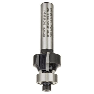 Bosch - Standard Seri Ahşap İçin Çift Oluklu, Sert Metal Bilya Yataklı Yuvarlama Frezesi 8*3*53 mm