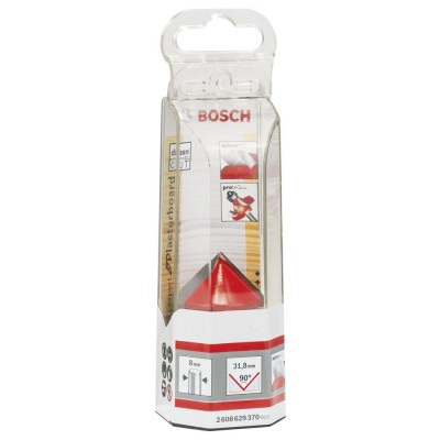 Bosch - Expert Serisi Alçıpan İçin Çift Oluklu, Sert Metal V Kanal Freze 8*19*51 mm