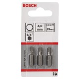 Bosch - Extra Hard Serisi HEX4*25 mm 3'lü