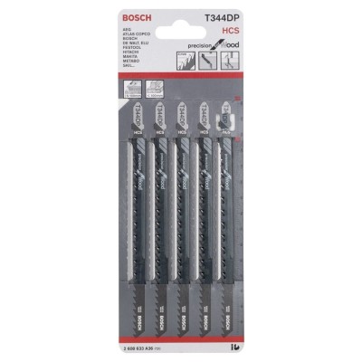 Bosch - Hassas Kesim Serisi Ahşap İçin T 344 DP Dekupaj Testeresi Bıçağı - 5'Li Paket