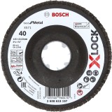 Bosch - X-LOCK - 115 mm 40 Kum Best Serisi Metal Flap Disk