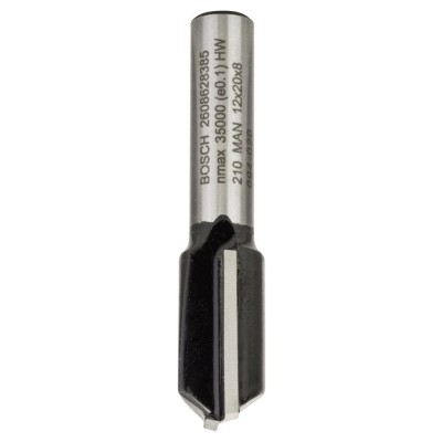 Bosch - Standard Seri Ahşap İçin Çift Oluklu, Sert Metal Düz Freze Ucu 8*12*51mm