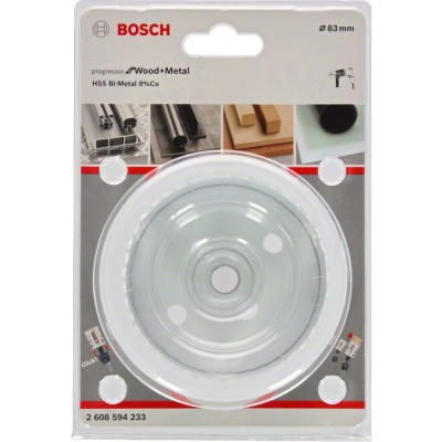 Bosch - Yeni Progressor Serisi Ahşap ve Metal için Delik Açma Testeresi (Panç) 83 mm