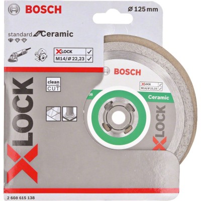 Bosch - X-LOCK - Standard Seri Seramik İçin Elmas Kesme Diski 125 mm