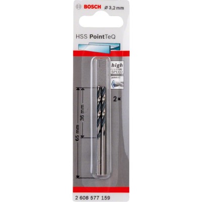 Bosch - HSS-PointeQ Metal Matkap Ucu 3,2 mm 2'li