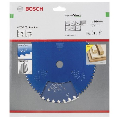 Bosch - Expert Serisi Ahşap için Daire Testere Bıçağı 184*16 mm 40 Diş