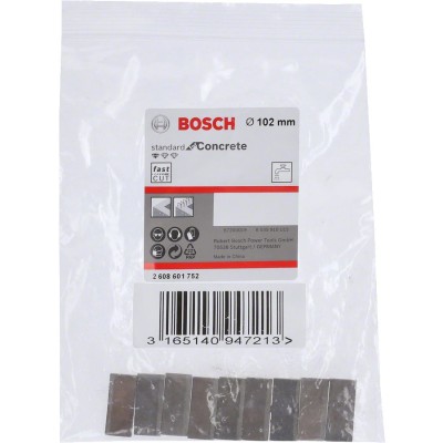 Bosch - Standard Seri Sulu Elmas Karot Ucu Segmanı 102mm 1 1/4'' 9'lu