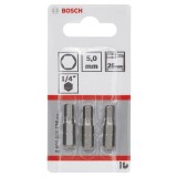 Bosch - Extra Hard Serisi HEX5*25 mm 3'lü