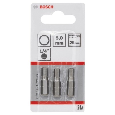 Bosch - Extra Hard Serisi HEX5*25 mm 3'lü