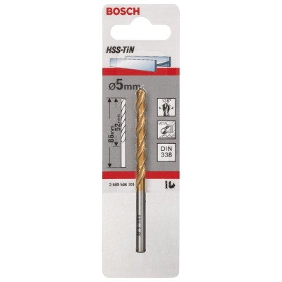 Bosch - HSS-TiN Metal Matkap Ucu 5*86 mm